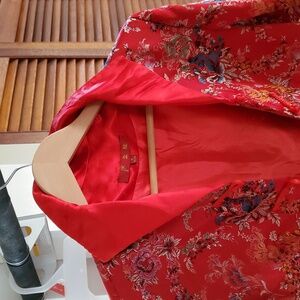 Tang Suit Elegant Frog Button Iredesant Gilded Embroidery